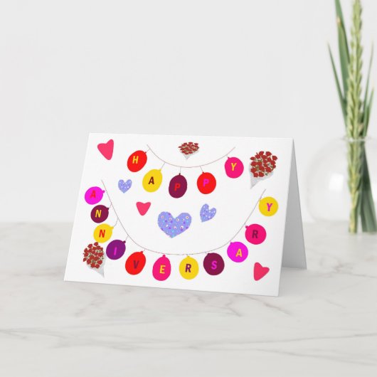 記念日カードに年とメッセージを追加 カード (正面)