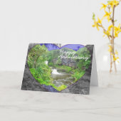 記念日カード熱帯ハワイの滝 カード (黄色い花)