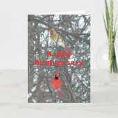 記念日カード、"オスおよびメスの（鳥）ショウジョウコウカンチョウ" カード (正面)