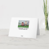 記念日カード、チームを代表している2匹の犬 カード (裏面)