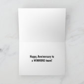 記念日カード、チームを代表している2匹の犬 カード (内部)