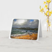 記念日カード-ビーチの写真(中ブランク) カード (黄色い花)