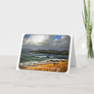 記念日カード-ビーチの写真(中ブランク) カード