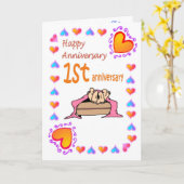 記念日カード - 結婚1周年 カード (黄色い花)