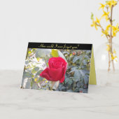 記念日カード(赤おもしろいいバラ) カード (黄色い花)