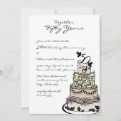 記念日ケーキ 招待状 (正面)