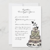 記念日ケーキ 招待状 (正面)