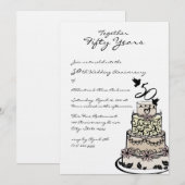 記念日ケーキ 招待状 (正面/裏面)