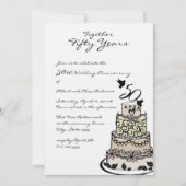 記念日ケーキ 招待状 (正面)