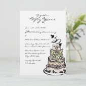 記念日ケーキ 招待状 (スタンド正面)