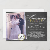 記念日スタイリッシュパーティー写真招待状 招待状 (正面/裏面)