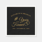 記念日ハートが永遠に続く スタンダードカクテルナプキン (正面)