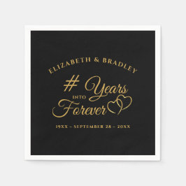 記念日ハートが永遠に続く スタンダードカクテルナプキン