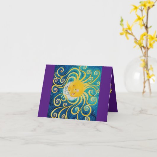 記念日ハートの金ゴールド カード (黄色い花)