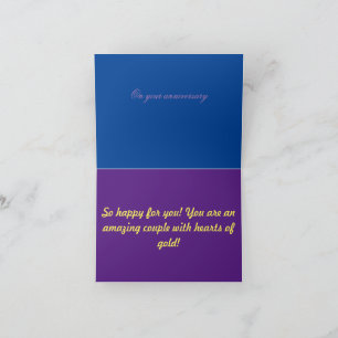 記念日ハートの金ゴールド カード