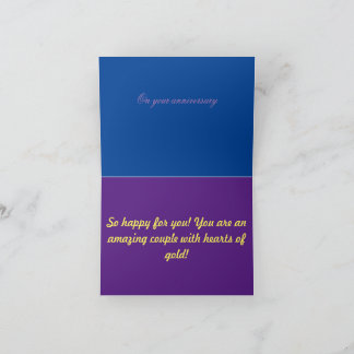 記念日ハートの金ゴールド カード