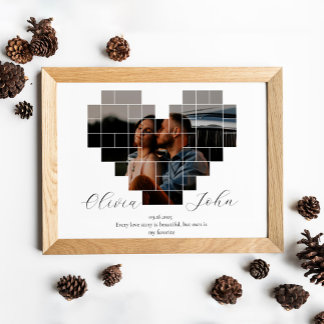 記念日ハートコラージュ用ポスター及びプリント ポスター