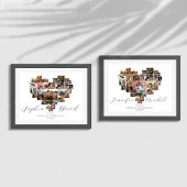 記念日ハートコラージュ用ポスター及びプリント ポスター