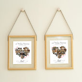 記念日ハートコラージュ用ポスター及びプリント ポスター