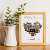 記念日ハートコラージュ用ポスター及びプリント ポスター