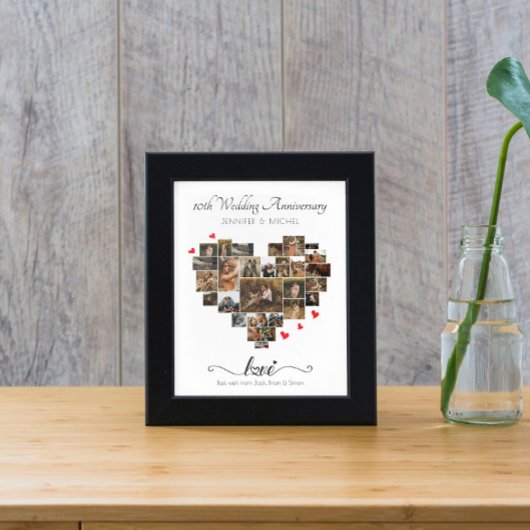 記念日ハートコラージュ用ポスター及びプリント ポスター