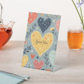 記念日パーティの招待状表のジャケット 台座サイン (インサイチュ)