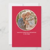 記念日パーティーかわいいお洒落ムース写真 招待状 (裏面)