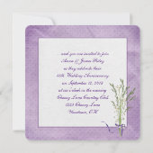 記念日パーティーの写真フレーム 招待状 (裏面)