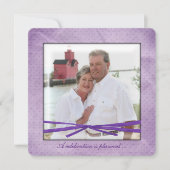 記念日パーティーの写真フレーム 招待状 (正面)