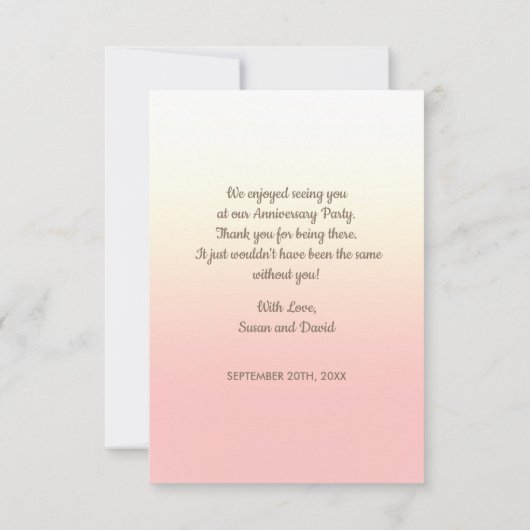 記念日パーティーカードに参加していただき、ありがとうございます サンキューカード (裏面)