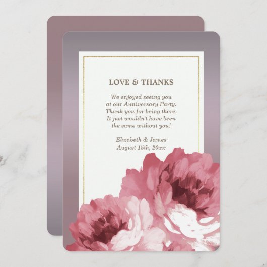 記念日パーティーカードに参加していただき、ありがとうございます 招待状 (正面/裏面)