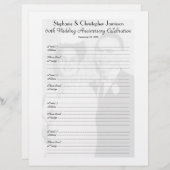 記念日パーティーゲストブックフォトサインインページ (正面/裏面)