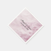 記念日パーティーピンクスワール抽象芸術 スタンダードカクテルナプキン (角)