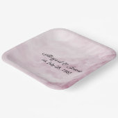 記念日パーティーピンクスワール抽象芸術 ペーパープレート (傾斜あり)