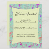 記念日パーティーフェスティバル紙吹雪招待状 招待状 (正面/裏面)