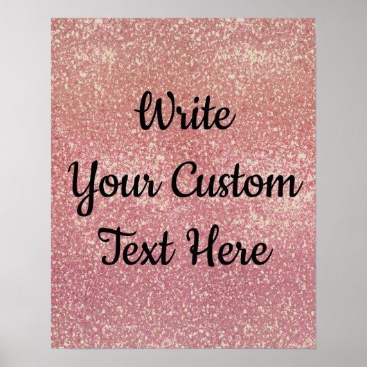 記念日パーティーフォトプロップピンク金ゴールド誕生日 ポスター (正面)