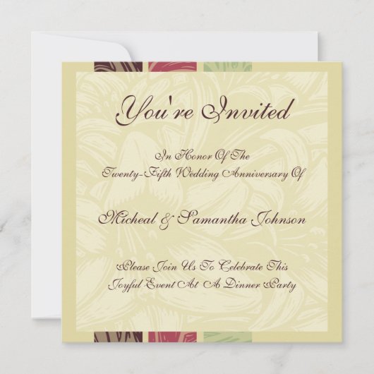 記念日パーティーモロカンナイツ招待状 招待状 (正面)