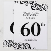 記念日パーティー受付センターピース 招待状 (正面/裏面)