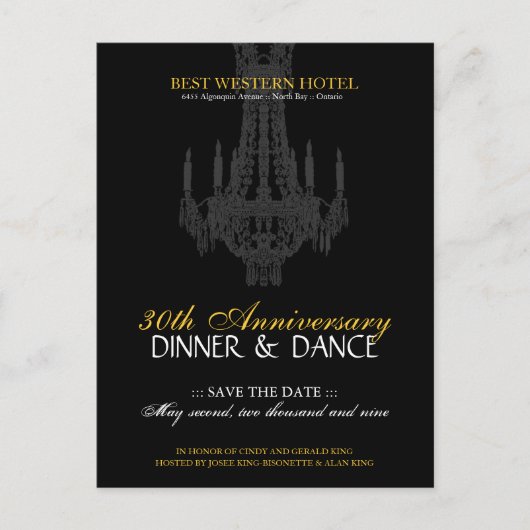 記念日パーティー招待状 インビテーションポストカード (正面)