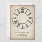 記念日パーティー 永恒の時計 招待状 (正面)