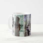 記念日フォトコラージュマグカップ 縦型写真 コーヒーマグカップ (正面左)