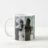 記念日フォトコラージュマグカップ 縦型写真 コーヒーマグカップ (左)
