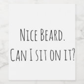 記念日ボーイフレンド誕生日の素敵なひげ ワインラベル (シングルラベル)