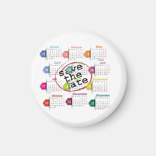 記念日マグネットを保存 マグネット (正面)