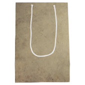 記念日ヴィンテージスクラップブックとバラ ミディアムペーパーバッグ (裏面)