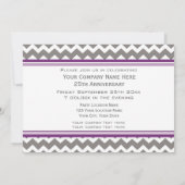 記念日企業のパーティの招待状グレー 招待状 (裏面)