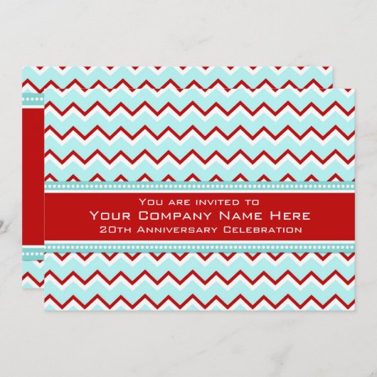 記念日企業のパーティの招待状 招待状 (正面/裏面)