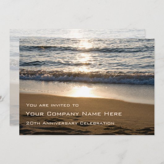 記念日企業のパーティの招待状 招待状 (正面/裏面)