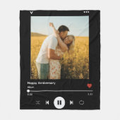 記念日写真アルバムカバー | モダンでおしゃれ フリースブランケット (正面)