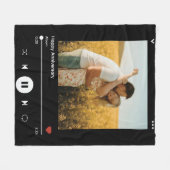 記念日写真アルバムカバー | モダンでおしゃれ フリースブランケット (正面(横))